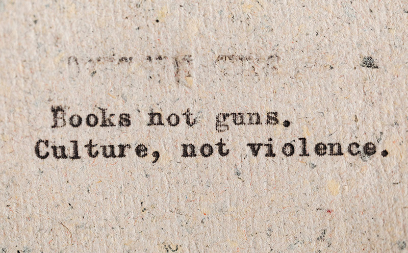 Books not guns