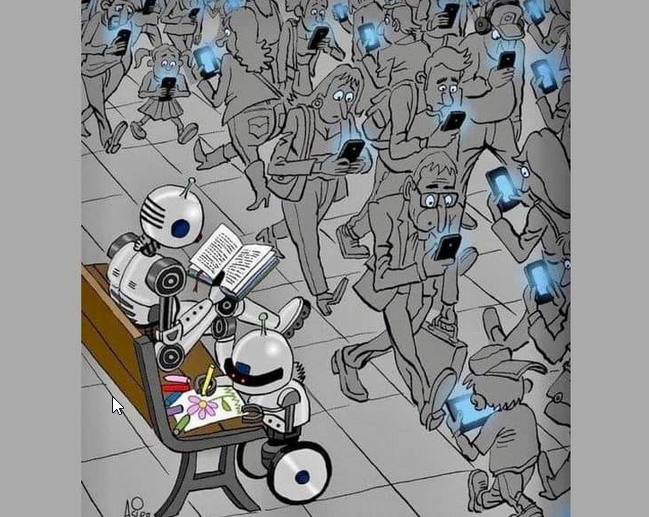 For humans screen time is the default