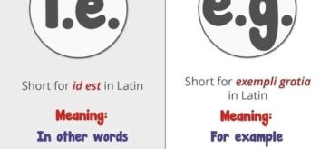 Meaning of i.e. and e.g.